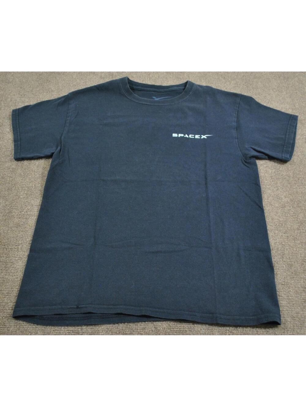 SpaceX Rocket Dragon Elon NASA Moon Ship Mars Space Earth Black Shirt Size Large
